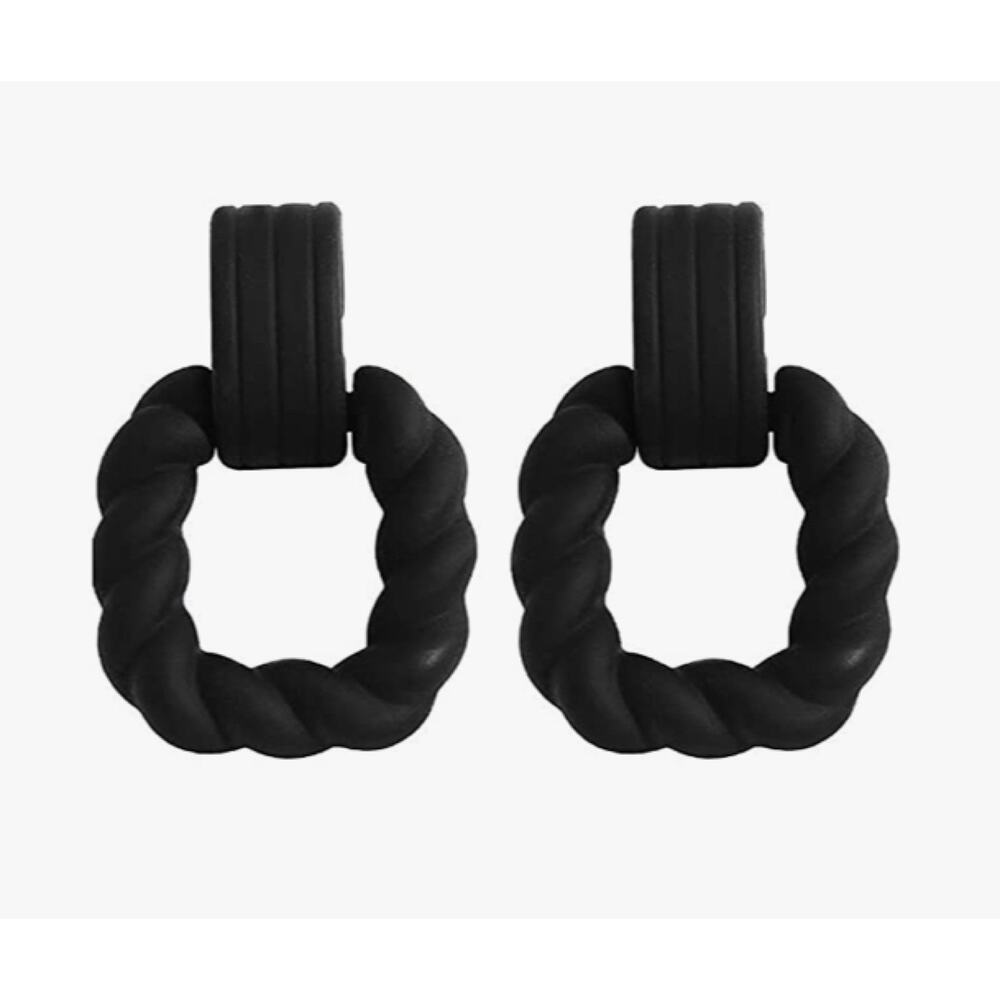 Square Twist Drop Earrings